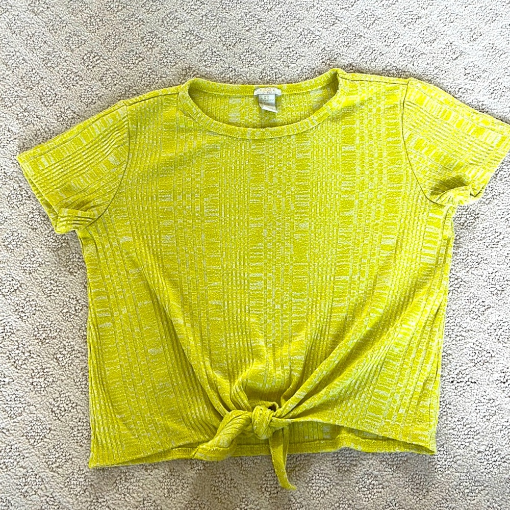 Cute yellow tie shirt from FOREVER 21